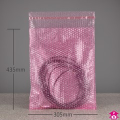 Antistatic Bubble Bag (305mm wide x 435mm long x 40 micron (12" x 17" x 160 gauge))
