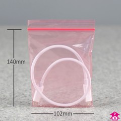 Antistatic Grip Seal Bag (102mm wide x 140mm long x 50 micron (4" x 5.5" x 200 gauge))