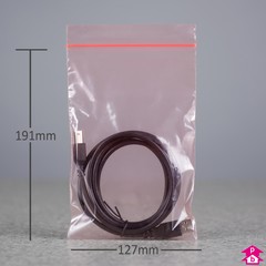 Antistatic Grip Seal Bag (127mm wide x 191mm long x 50 micron (5" x 7.5" x 200 gauge))