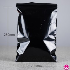Black Grip Seal Bag (8" x 11" x 200 gauge)