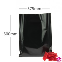 Black Polybag - Large (375mm x 500mm x 50 micron (15" x 20" x 200 gauge))