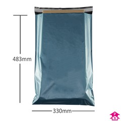 Blue Budget Mailing Bag (30% Recycled) - C3 - 330mm wide x 483mm long, 35 micron thickness (C3 for A3)