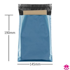 Blue Budget Mailing Bag (30% Recycled) - C6 Mini - 145mm wide x 190mm long, 30 micron thickness (C6 Mini)