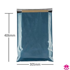 Blue Budget Mailing Bag (30% Recycled) - Medium - 305mm wide x 406mm long, 35 micron thickness (Medium)