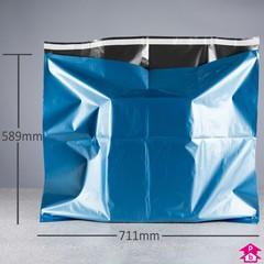 Blue Mail Order Bag (30% Recycled) - XXL (711mm wide x 589mm long, 60 micron thickness (XX-Large))
