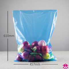 Blue Tint High Tensile Bags (457mm wide x 610mm long, 20 micron thickness)