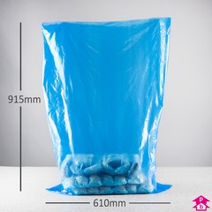 Blue Tint High Tensile Bags (610mm wide x 914mm long, 20 micron thickness)