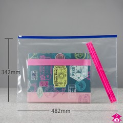 Blue Zip Slider Bag (19" wide  x 13.5" Deep  x 500g)