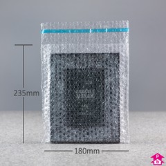 Clear Bubble Bag - C5 - 180mm wide x 235mm long, 40 micron thickness (C5 for A5)