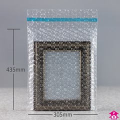 Clear Bubble Bag - Large - 305mm wide x 435mm long, 40 micron thickness (Large)