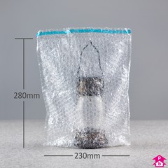 Clear Bubble Bag - Medium - 230mm wide x 280mm long, 40 micron thickness (Medium)