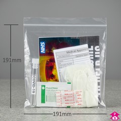 Clear Grip Seal Bag - Biodegradable (7.5" x 7.5" x 160 gauge (Medium))