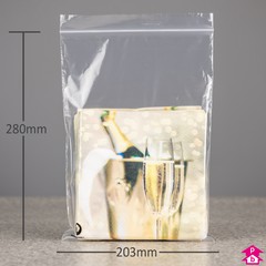 Clear Grip Seal Bag - Biodegradable (8" x 11" x 160 gauge (Medium))