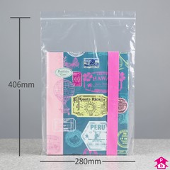 Clear Grip Seal Bag (280mm x 406mm x 50 micron (11" x 16" x 200 gauge))