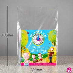 Clear Polybag (30% Recycled) (300mm x 450mm x 40 micron (12" x 18" x 160 gauge))
