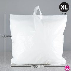Flexi Loop Carrier Bag - Extra Large (700mm wide x 600mm high x 55 micron thickness, 100mm bottom gusset)