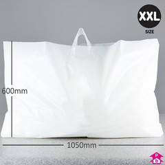 Flexi Loop Carrier Bag - XX Large (1050mm wide x 600mm high x 55 micron thickness, 100mm bottom gusset)