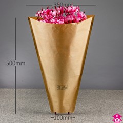 Flower Sleeve - Paper (350mm wide (top) x 100mm wide (bottom) x 500mm high, 45 gsm thickness)