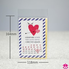 Greetings Card Bag (118mm x 164mm + 25mm lip/flap)