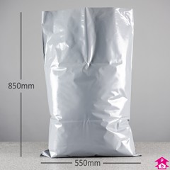 Grey Builders' Sack - Heavy Duty (550mm wide x 850mm long, 130 micron thickness. (Approx 50 litres, MDPE 27kg))