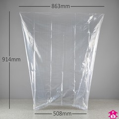 Gusseted Bag (131 Litres) - 30% Recycled (508mm wide with gusset (opening up to 863mm wide) x 914mm long, 40 micron thickness)