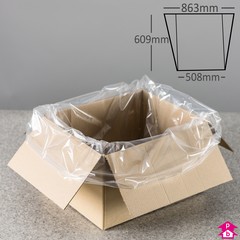 Gusseted Bag (80 Litres) (508mm wide (with gusset opening up to 863mm wide) x 609mm long, 50 micron thickness)
