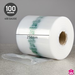 I'm Green Clear Layflat Tubing (10" (254mm) wide x 210 metres long, 400 gauge thickness. (10 Kg per roll))