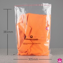 Peel and Seal Safety Bag - Biodegradable + Perforated + PWN