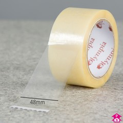 Premium Vinyl Clear Tape - Each roll is 48mm wide by 66 metres long