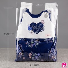 Retail Display Bag - Large Sweater (350mm x 450mm + 40mm lip  40mu)