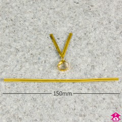 Twist Tie - Gold (150mm (6") Long)
