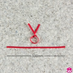 Twist Tie - Red (100mm (4") Long)