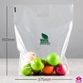 Biodegradable Carrier Bag - 15" x 18" + 3" BG x 190 gauge