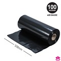 Black Layflat Tubing - 20" wide x 400 gauge x 215mtrs long
