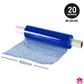 Blue Opaque Security Stretchwrap - 400mm wide & 300m long 20mu