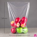 Clear Dispenser Pack Bags - 15" wide x 20" long x 110 gauge thick