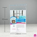 Clear Mailing Envelope - 229mm x 324mm x 37.5 micron