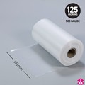 Clear Polythene Layflat Tubing - 15" x 500 gauge x 170m long