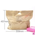 Gold Carrier Bag - 22" x 18" + 3"  x 140/280 v/g