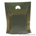 Green Carrier Bag - 15" x 18" + 3"  x 140/280 v/g