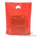Red Carrier Bag - 15" x 18" + 3"  x 140/280 v/g