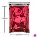 Red Metallic Mailer - 160mm x 230mm + 40mm lip