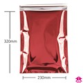Red Metallic Mailer - 230mm x 320mm + 40mm lip