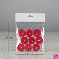 Retail Display Header Bag - 145 x 145mm  40mu with white header