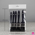 Retail Display Header Bag - 165 x 230mm  40mu with white header