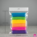 Retail Display Header Bag - 220 x 310mm  40mu with white header