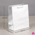 Silver Gift Carrier Bag - 200mm + 100mm x 240mm high