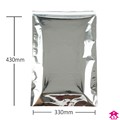 Silver Metallic Mailer - 340mm x 430mm + 40mm lip