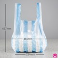 Striped Carrier Bag - 10x15" wide x 18" long x 9mu