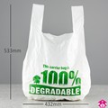 White Carrier Bag - 11x17" wide x 21" long x 16mu